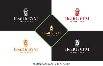 Imagen de Vector de salud o gimnasio de la Plantilla del diseño del logotipo de la aptitud, logotipo del gimnasio, Vector del logotipo de la aptitud, diseño conveniente para la aptitud, equipo deportivo, salud del cuerpo, bebida de la aptitud, marcas del Producto del suplemento del cuerpo.