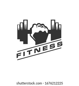 Fitness logo design template. Vector illustration.