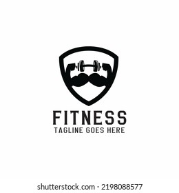 Design-Vorlage für das Fitness-Logo. Vektorgrafik