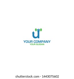 Fitness Up Logo Design Vector