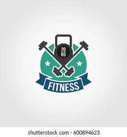 Fitness Logo Design Vector.