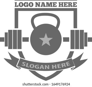 Fitness logo design vector, EPS format for sport related gym and body building