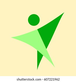 Fitness logo, flat design