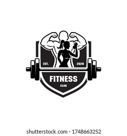 LOGOTIPO DE FITNESS, VECTOR DE LOGOTIPO DE GIMNASIO