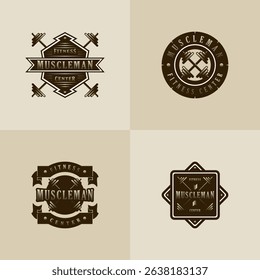 Fitness logo  GYM logo  vector icon illustration