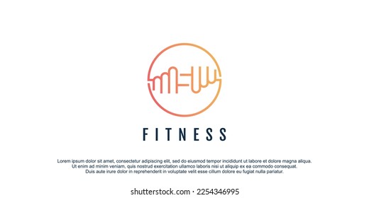 Icono de logotipo de fitness con diseño único creativo ilustración vectorial
