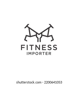 Imagen vectorial del icono del logotipo de fitness