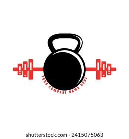 logotipo de fitness, concepto de vector de dobladillo inicial