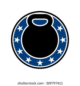 fitness logo. kettelbell