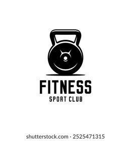 Fitness-Logo, Kettlebell-Vektordesign 