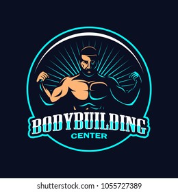 Fitness logo on dark background