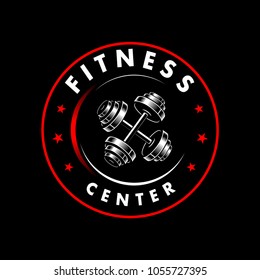 Fitness logo on dark background