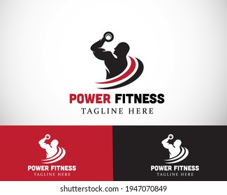 fitness logo power fitness logo illustration vector