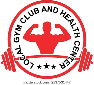 fitness logo red and black color with white background, gym logo, fitness brand