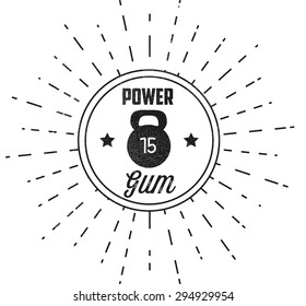 fitness logo retro 