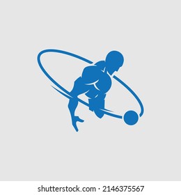 Fitness logo sport and logo design gym vector image