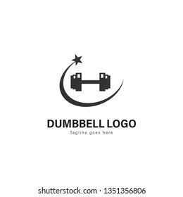 Fitness logo template design. Fitness logo with modern frame isolated on white background