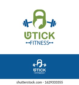 Fitness logo template flat design