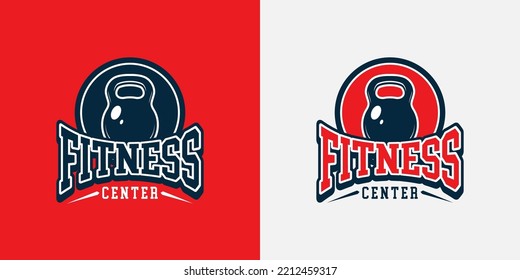 Fitness logo template. Gym modern logotype vector. Fit for sport logo, brand, company, health center, poster, sticker, emblem, badge. Vector eps 10.