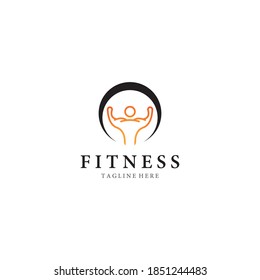 Fitness logo template vector icon design