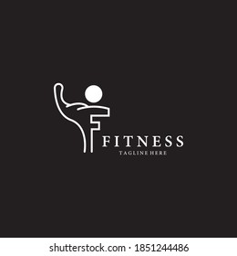Diseño de iconos vectoriales de la plantilla de logotipo de fitness