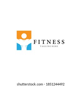 Design des Fitness-Logos, Vektorsymbol