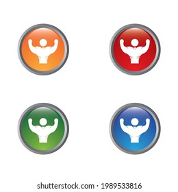 Fitness logo template vector icon set design