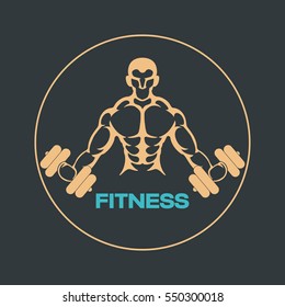 FITNESS logo vector icon design