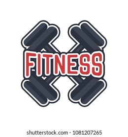 fitness logo, vector illustration