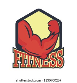 fitness logo, vector illustration