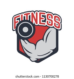 fitness logo, vector illustration
