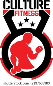 a fitness logo vector illustration