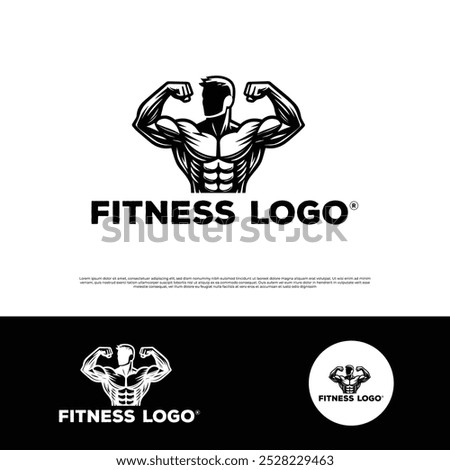 Fitness logo vector illustration, Dynamic Fitness Logo Design | Sleek and Modern Emblem for Gym, Fitness Studio, or Personal Trainer Branding | Vector Graphic