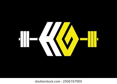 Vector del logotipo de la aptitud - letra H, G, HG o gh Logo. Logotipo del gimnasio y de la aptitud.