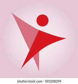 Fitness logo,dance vector