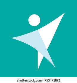 Fitness logo,dance vector