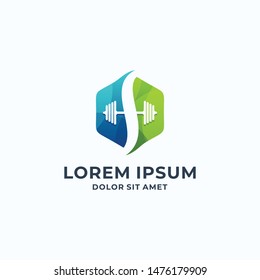 fitness logotype vector template design