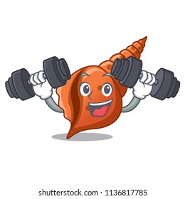 Fitness long shell character cartoon