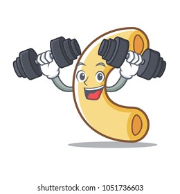 Fitness macaroni character cartoon style