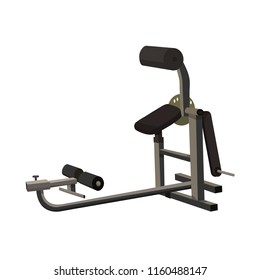 Fitness machine on an isolated background