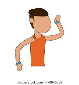 Fitness man avatar cartoon