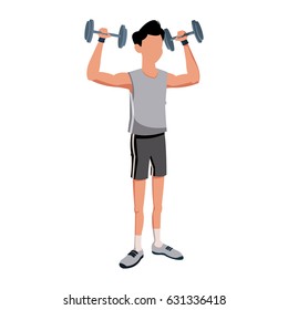 fitness man bodybuilding exercise strong