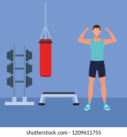 fitness man doing exercise