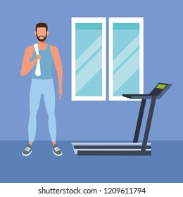 fitness man doing exercise