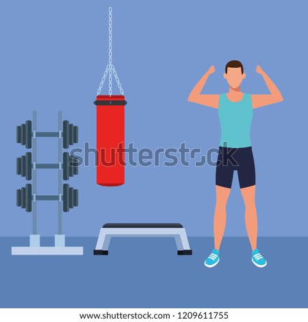 fitness man doing exercise