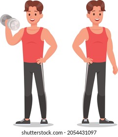 fitness man doing exercise concept