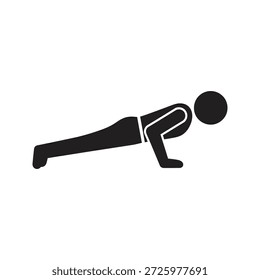Fitness Mann Symbol tun Liegestütze Übung für Kraft Training Fitness Fitness und Körper Muskel Sport Gesundheit Ausdauer athletisch