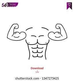 fitness man icon illustration