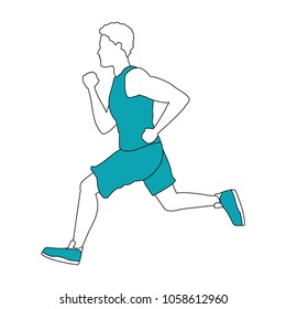 Fitness man running