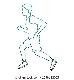 Fitness man running